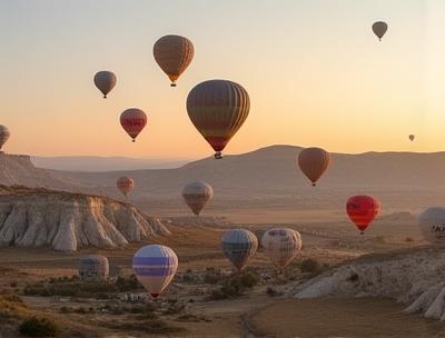 Hot air balloons over Cappadocia